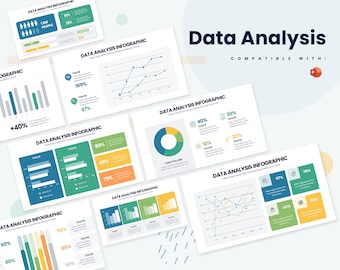 Data Analysis Infographics | Powerpoint Template, Template for Powerpoint, Powerpoint Template, Template Designs, Powerpoint Infographics