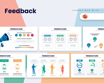 Feedbackinfografik | Mall för PowerPoint, Bästa PowerPoint-mall, Professionella PowerPoint-mallar, Infografik