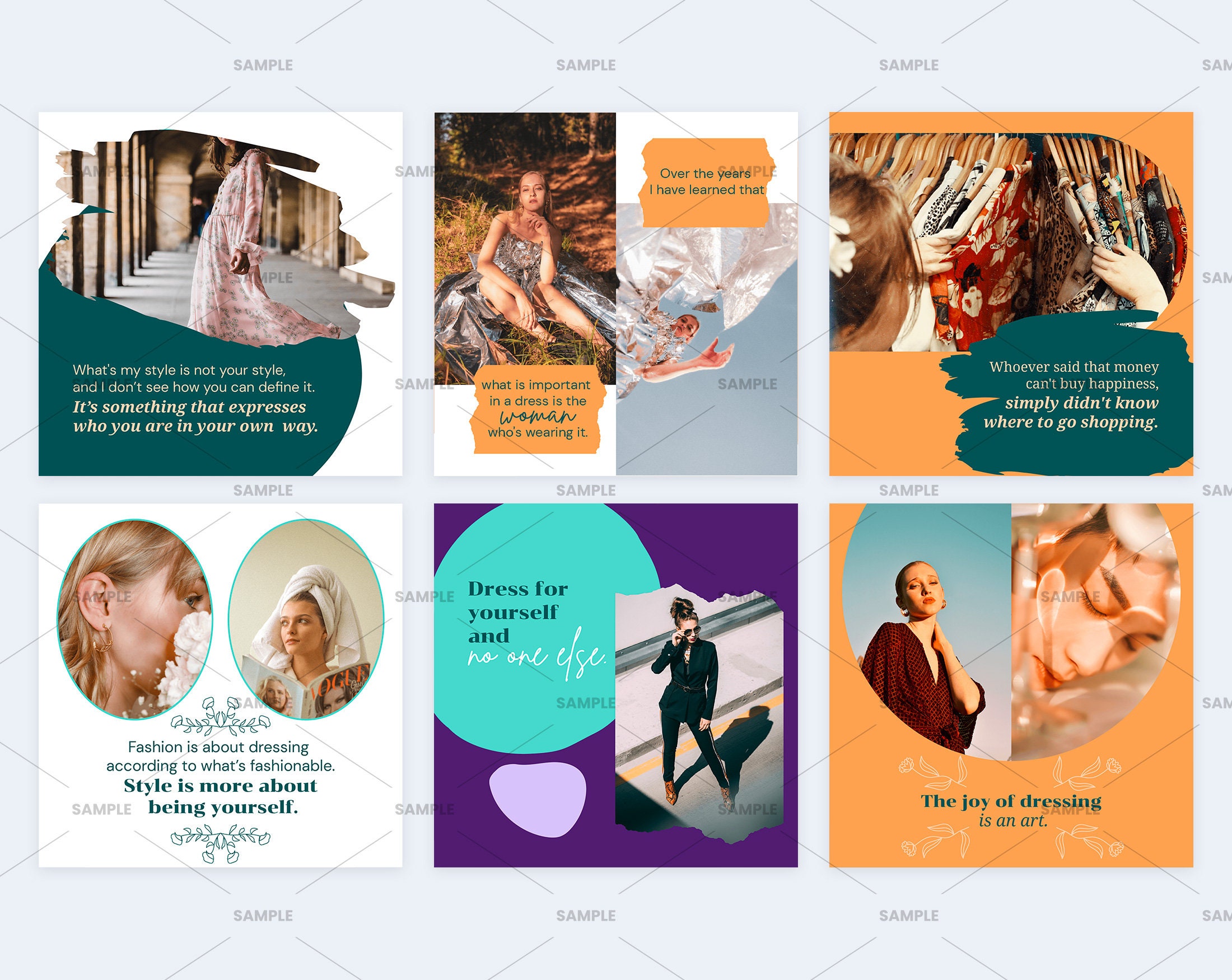 Fashion Viral Quotes Social Media CANVA Templates Fashion - Etsy