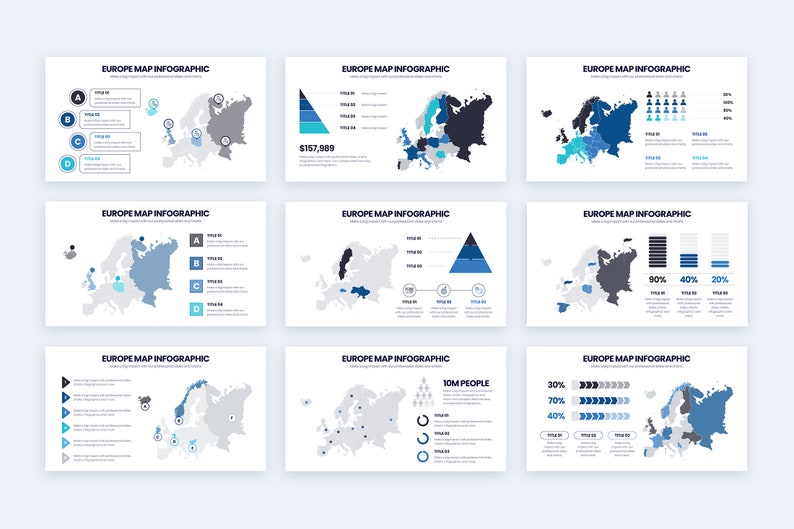 Europe Map Infographics | Template for Google Slides | Best Google ...