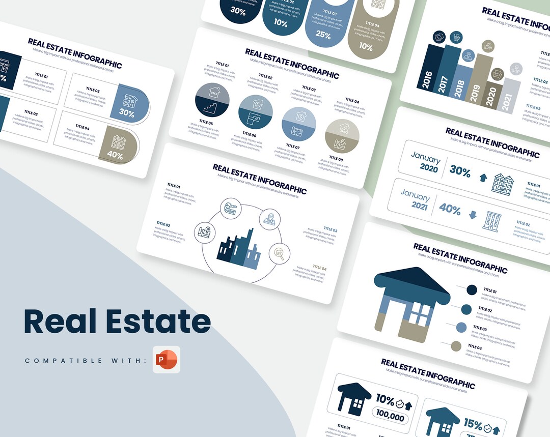 Real Estate Infographics | Template for Powerpoint | Best Powerpoint  Template | Easy to Edit - Etsy, image size:1080x859