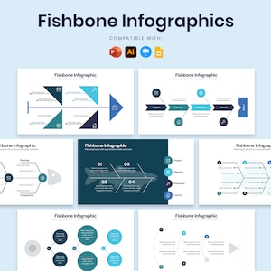 Fishbone Infographic Templates | Diagrams for PowerPoint, Illustrator, Keynote, Google Slides