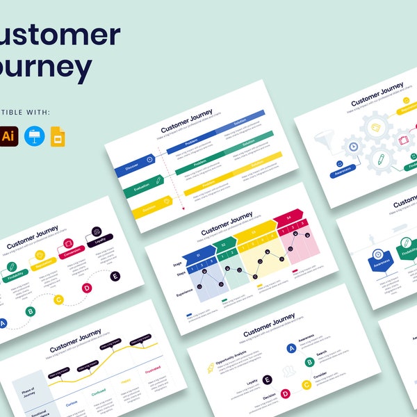 Customer Journey Infographic Templates | Diagrams for PowerPoint, Illustrator, Keynote, Google Slides