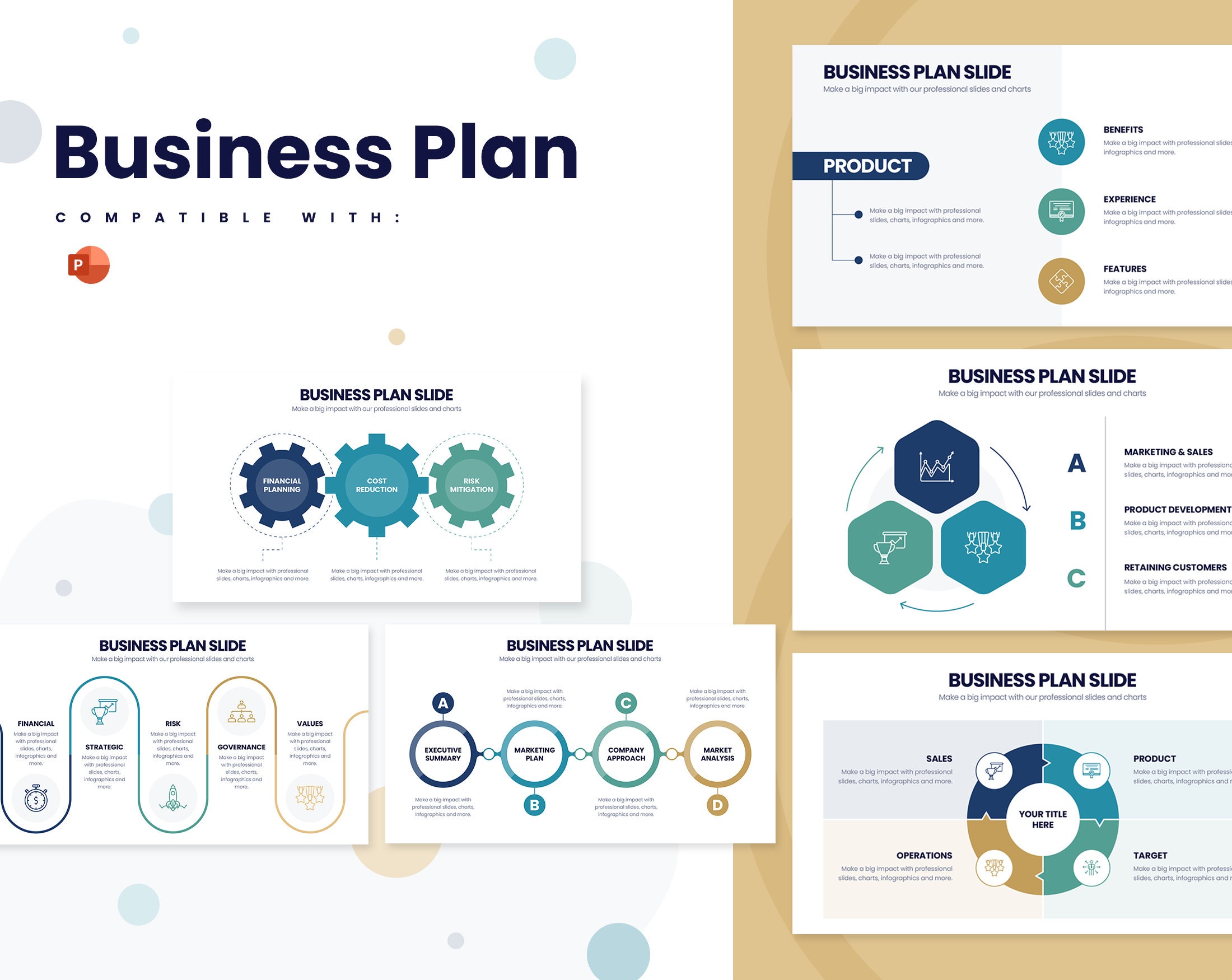 Business Plan Infographics Powerpoint Template Template for Etsy