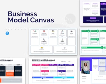 Business Model Canvas Infographics | Template for Keynote | Best Keynote Template | Easy to Edit
