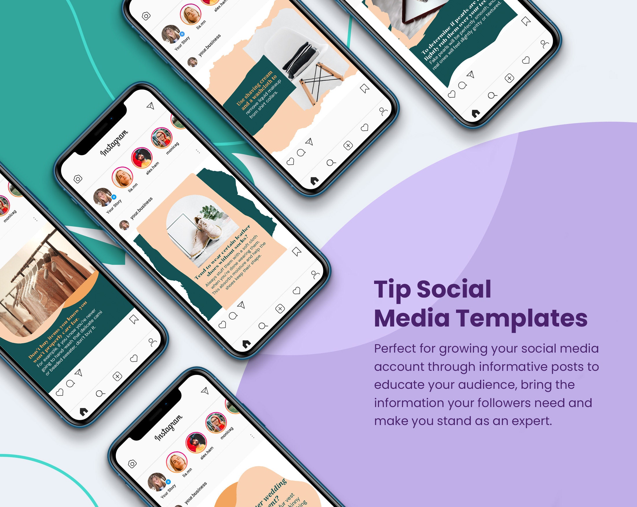 Fashion Tips Social Media | CANVA Templates, Fashion Instagram ...
