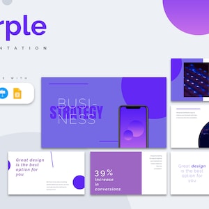 Purple Presentation Template | PowerPoint Template, Slides for Keynote, Google Slides and Illustrator