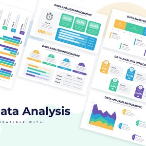Data Analysis Infographics | Powerpoint Template, Template for Powerpoint, Powerpoint Template, Template Design, Powerpoint Infographic