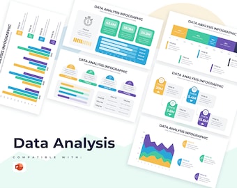 Data Analysis Infographics | Powerpoint Template, Template for Powerpoint, Powerpoint Template, Template Design, Powerpoint Infographic