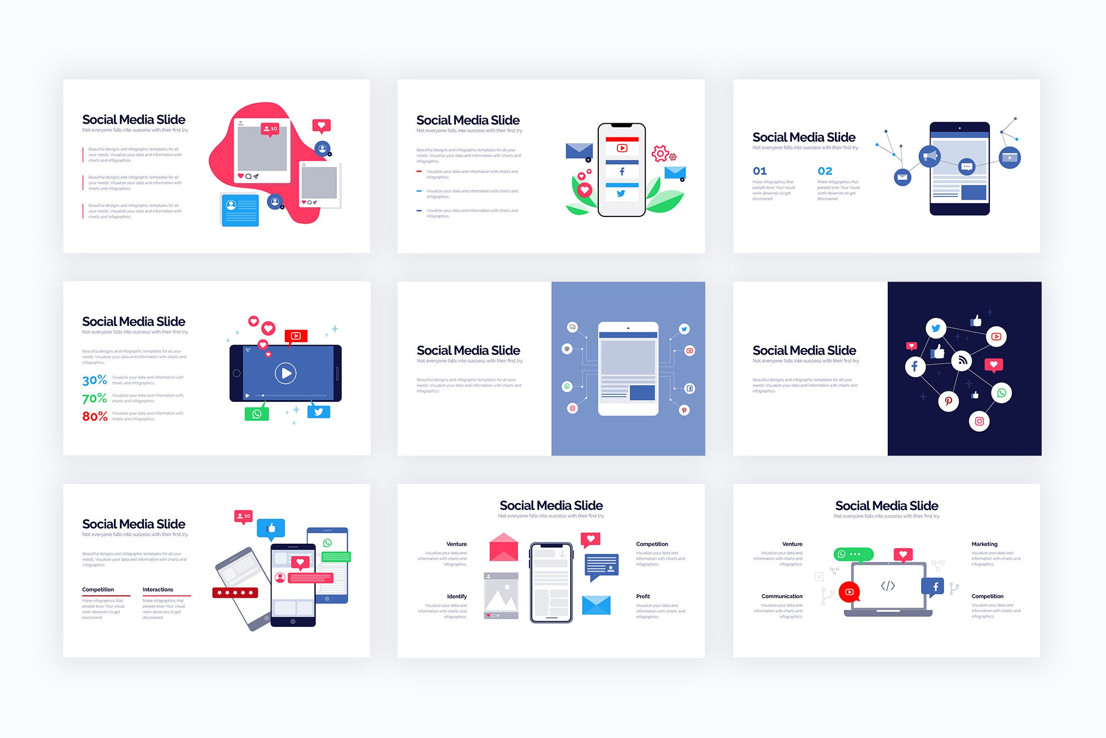 Social Media Infographic Templates | Diagrams for Powerpoint ...