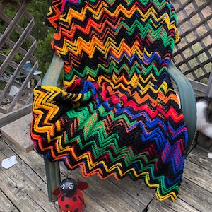 Crocheted Afghan “Neon”
