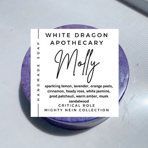 Mollymauk Soap, Mollymauk Tealeaf, Molly, Critical Role, Dungeons and Dragons, Handmade Soap, DnD, Geeky Gifts, Mighty Nein