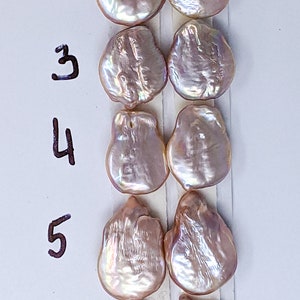Chinese freshwater pearls very baroque colorful coin pairs 25 x 10mm, undrilled
