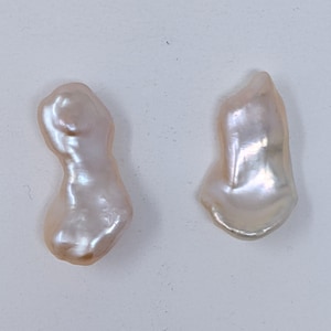 Chinese freshwater pearls super long baroque colorful keshi pairs 30-40 x 10-11mm, undrilled