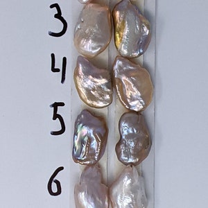 Chinese freshwater pearls very baroque colorful keshi pairs 20-25 x 8mm, undrilled