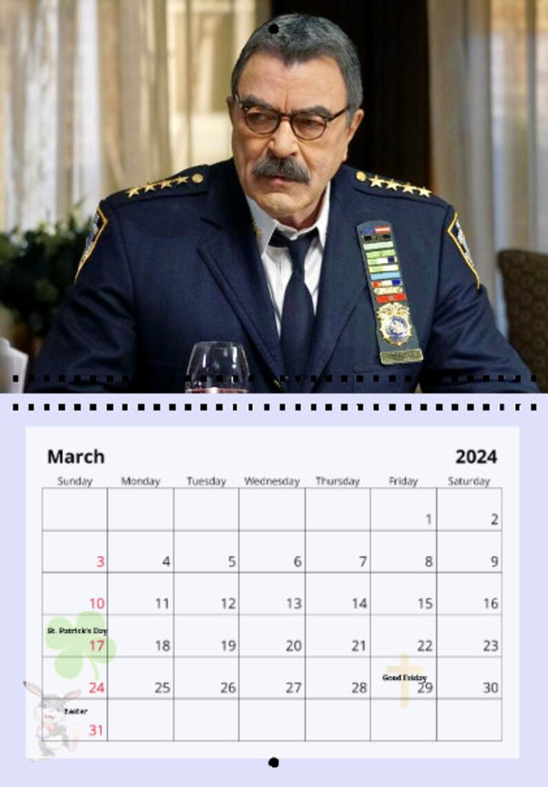 Tom Selleck 2024 Wall Calendar Etsy