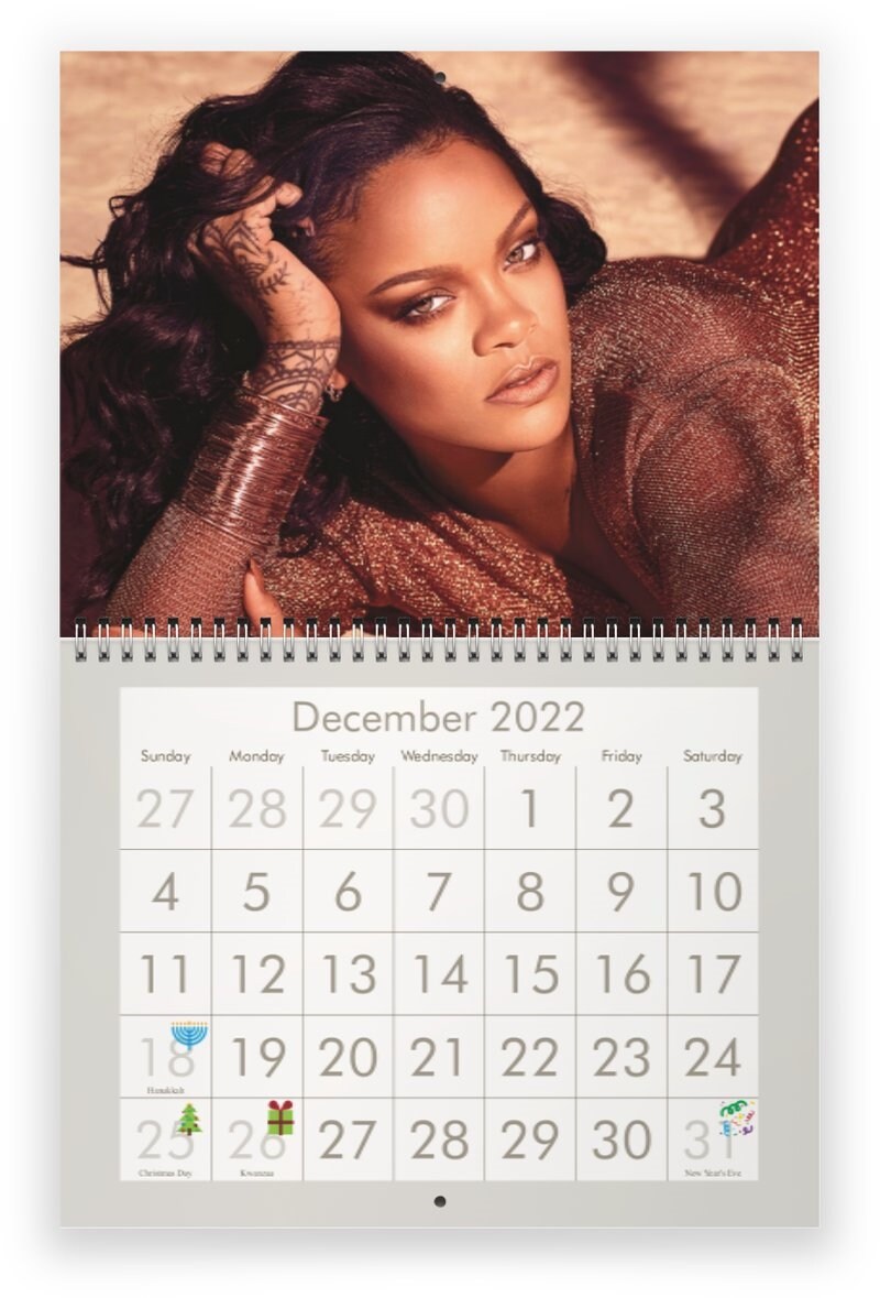 Pop Icon & Music Legend Rihanna 2022 A3 Wall Calendar 