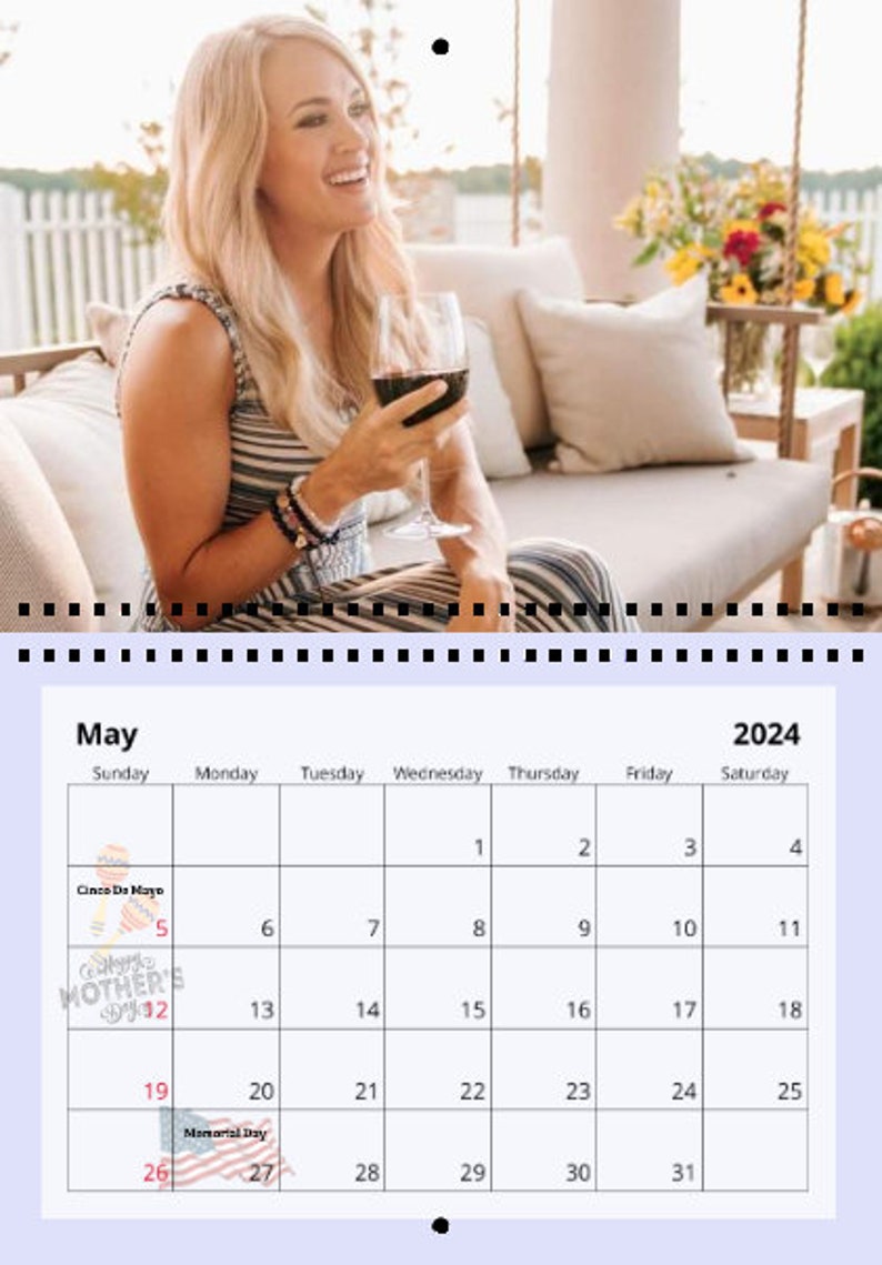Carrie Underwood 2024 Wall Calendar Etsy