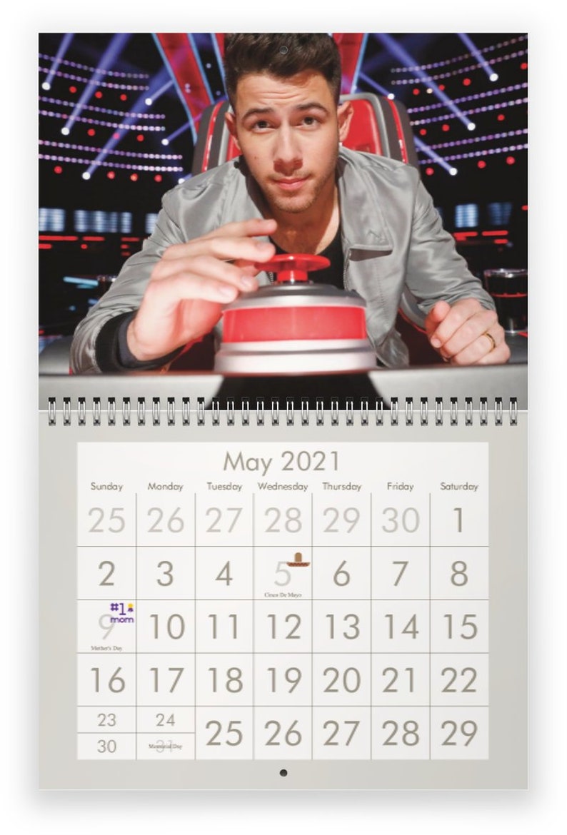 Nick Jonas 2021 Wall Calendar Etsy