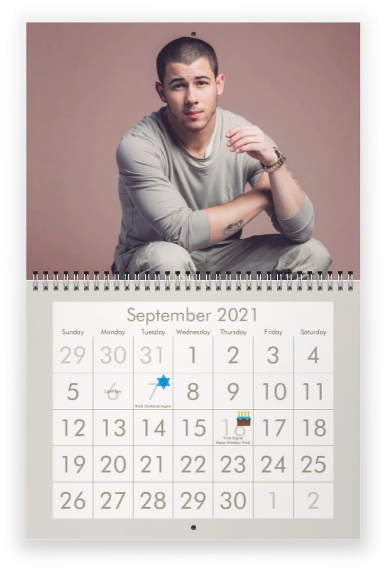 Nick Jonas 2021 Wall Calendar Etsy