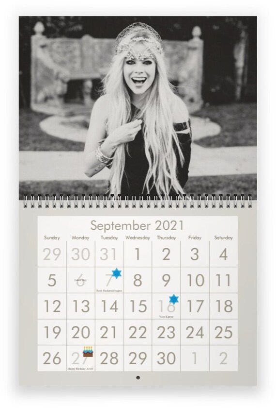 Avril Lavigne Calendrier Mural 2021 Etsy calendrier lavigne 2021