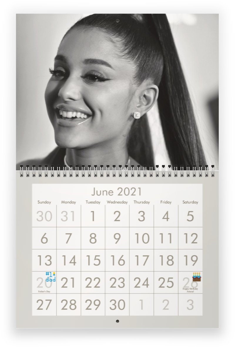 Ariana Grande 2021 Wall Calendar Etsy Ariana Grande 2021 Wall Calendar Etsy