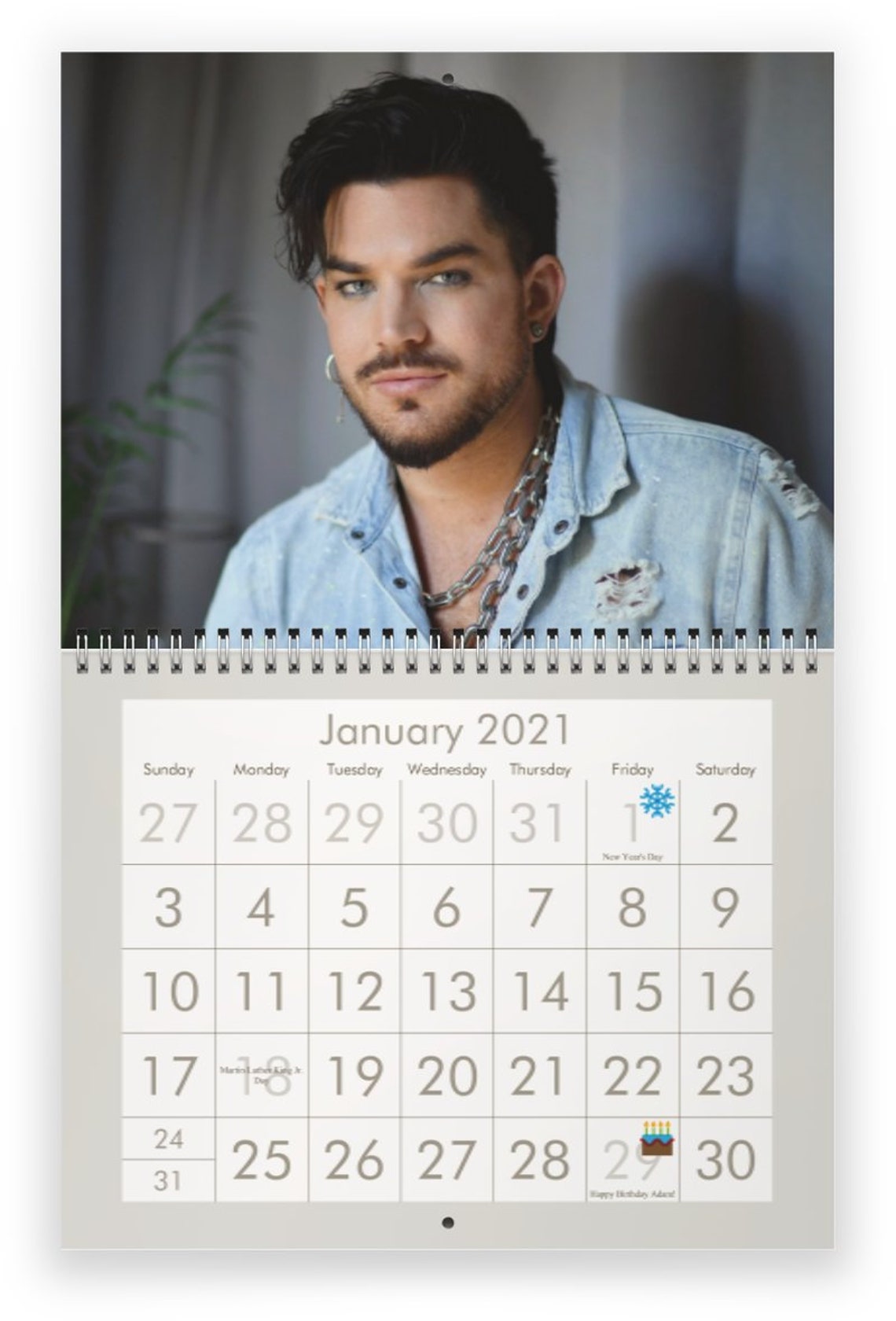 Adam Lambert 2021 Wall Calendar Etsy