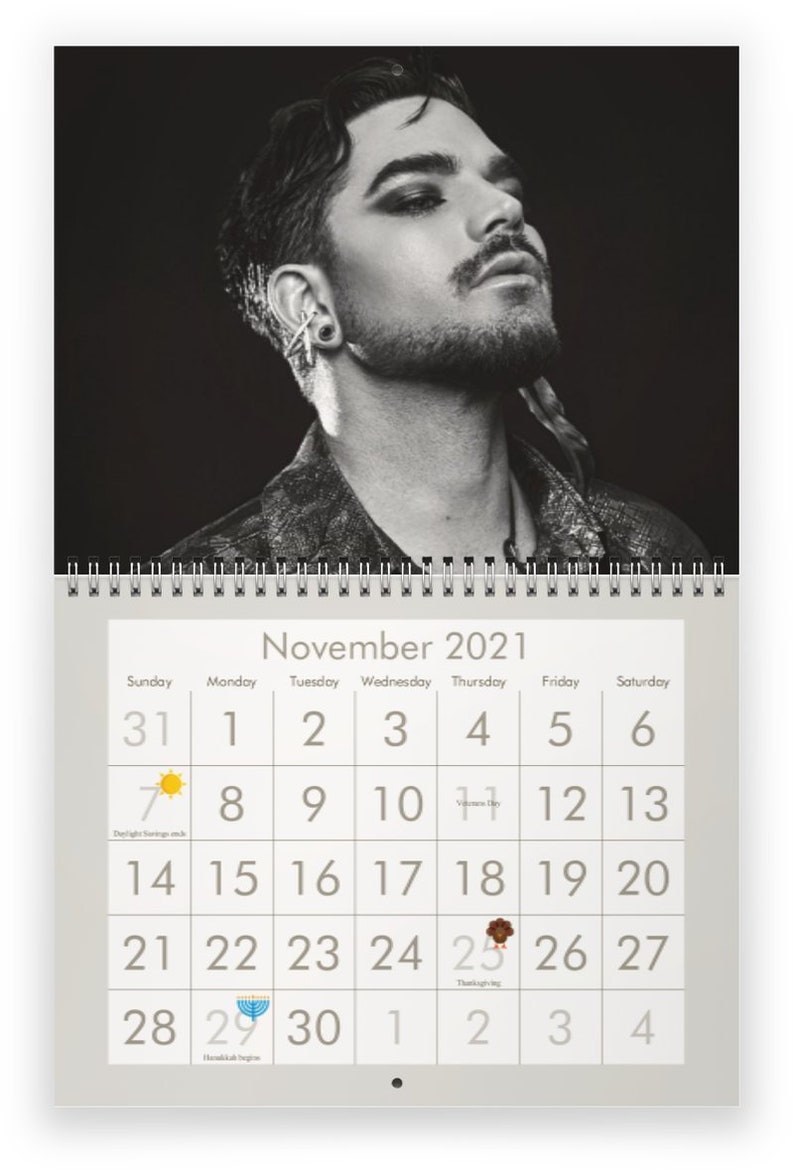 Adam Lambert 2021 Wall Calendar Etsy
