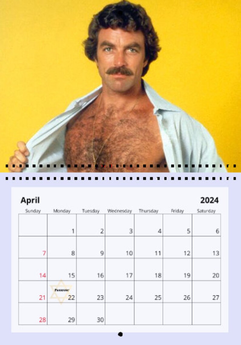 Tom Selleck 2024 Wall Calendar Etsy