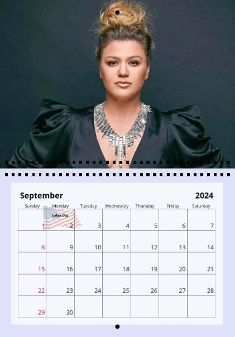 Kelly Clarkson 2024 Wall Calendar Etsy