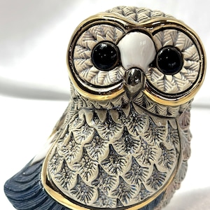 Handmade Sculpted Ceramic Forest Owl Figurine - De Rosa Collections -  Art - Decor - Gifting