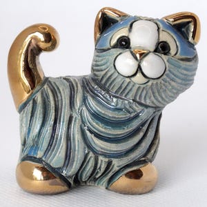 Handmade Sculpted Ceramic Mini Cat figurine - De Rosa Mini Collection Issued 2014