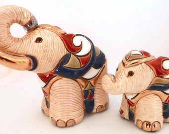 Ceramic Elephant, White Elephant, Elephant Lovers Gift, Elephant Gift, Elephant Lover, Elephant Decor, Elephant Figurines, Elephant Figurine