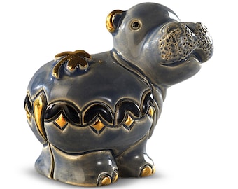 Ceramic Hippo, Mini Hippo, Hippo Lover Gift, Hippo Gift, Hippo Figurine, Hippo Sculpture, Hippo Collectable, Ceramic Art, Wildlife Lovers