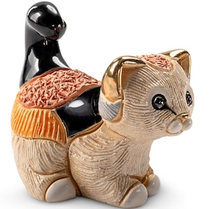 Handmade Sculpted Ceramic Mini Cat figurine - De Rosa Collections - The Minis
