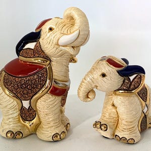 Ceramic Elephant, Sumatran Elephant, Elephant Lover, Elephant Gift, Elephant Decor, Elephant Sculpture, Elephant Familhy, Elephant figurine