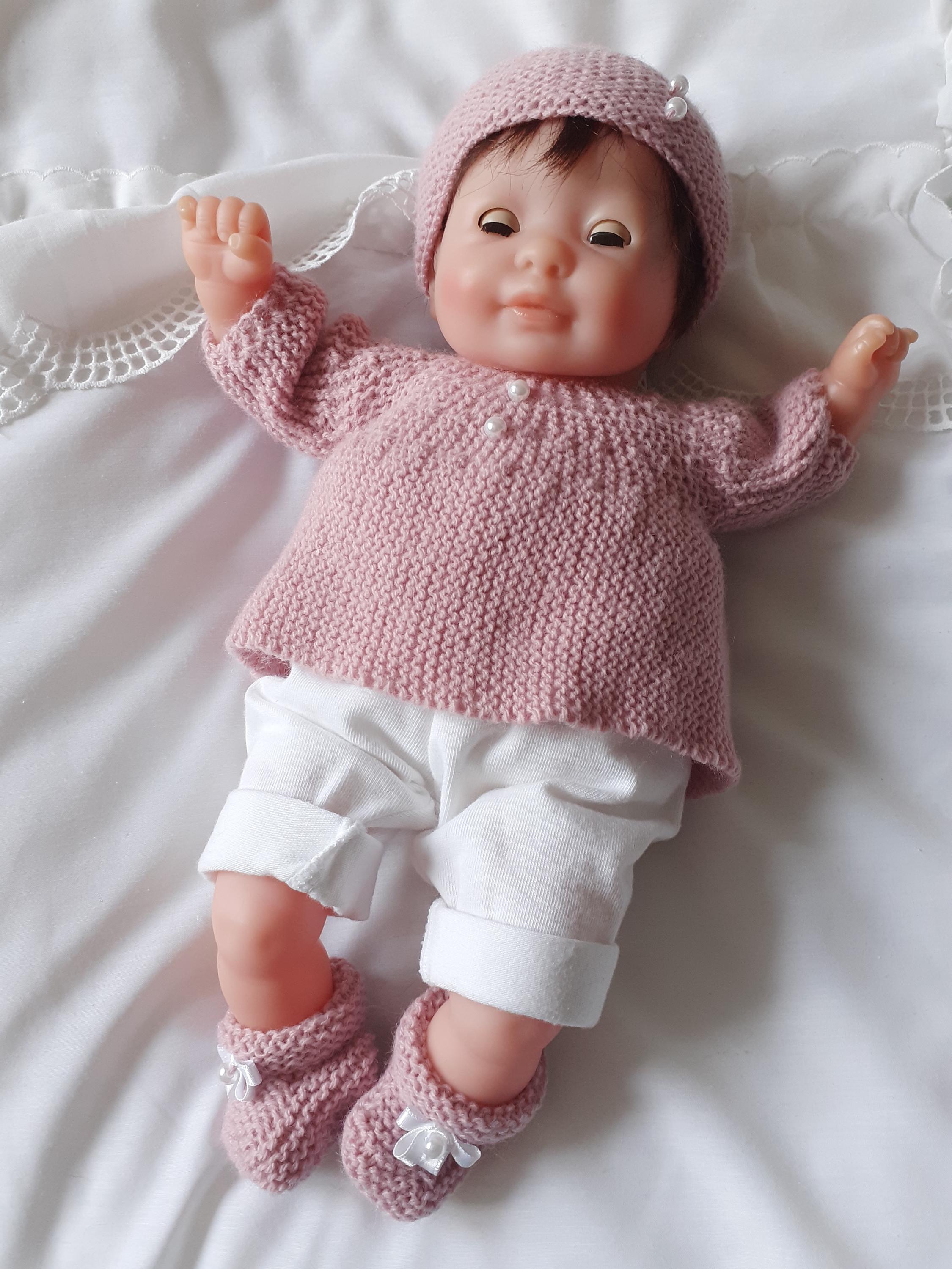 Couche Et Vêtement Pour Poupée De 30 Cm Style Corolle Ou Reborn - Fait Main En Coton