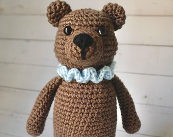 Crocheted Teddy Bear, Bear Amigurumi, Crochet Plushie, Kid's Teddy Bear, Baby Shower Gift, Birthday Gifts for Kids, Handmade Toys