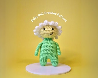 Daisy Doll Crochet Pattern, Amigurumi Pattern, Doll Crochet Pattern, Flower Crochet Pattern, Flower Doll Pattern, Digital Download Crochet