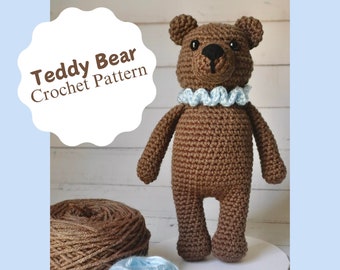 Teddy Bear Crochet Pattern: Beginner Friendly Amigurumi (PDF Download)