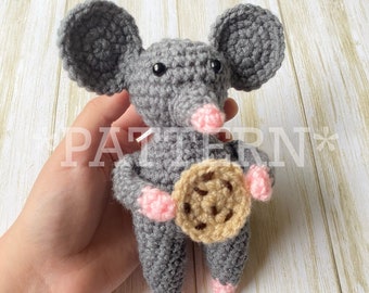Chip the Mouse Crochet Pattern Cookie Instructions Digital Download Cottagecore Animal Woodland Nature Aesthetic