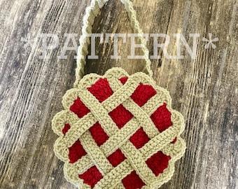 Cherry Pie Purse Crochet Pattern Cottagecore Nature Woodland Aesthetic Crochet Bag Instructions Instant Download