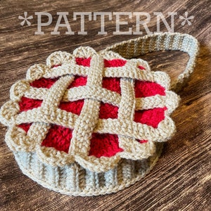 Cherry Pie Purse Crochet Pattern Cottagecore Nature Woodland Aesthetic Crochet Bag Instructions Instant Download image 4