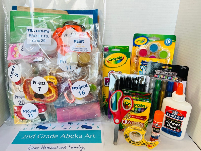 Homeschool Art Supply Kits K4-6th image 2