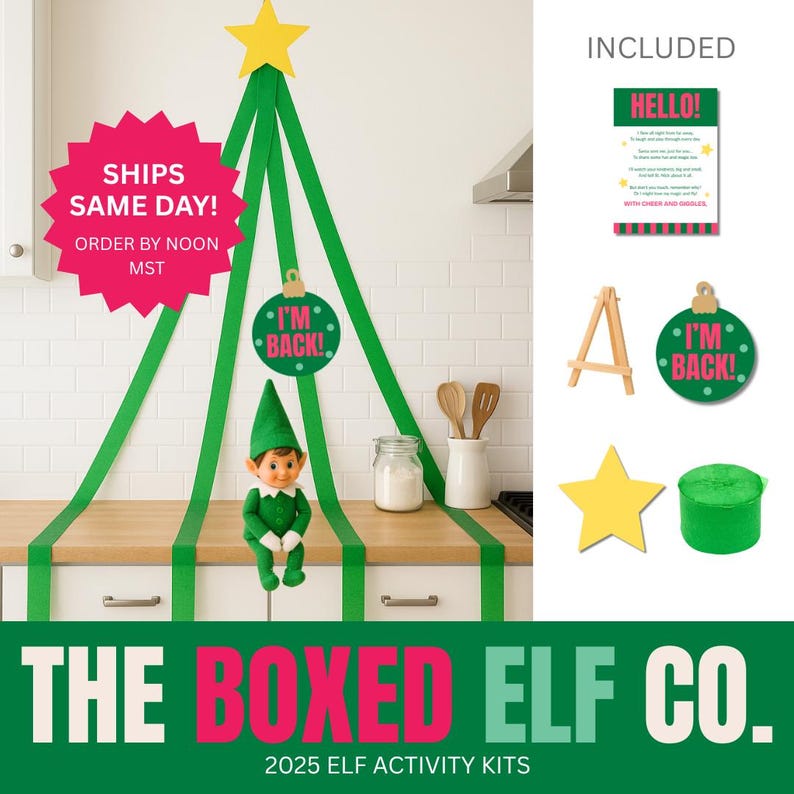 Elf Activity Kits, 24 Day Elf Kit, 12 Day Elf Kit, Christmas Elf Doll, Elf Props, Elf Arrival, Elf Mischief, Elf Departure, 2025 Elf Kits