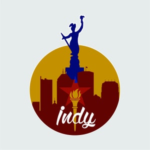 Indy Skyline - Sticker