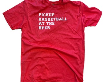 Pickup Basketball at the HPER - Heather Red Shirt