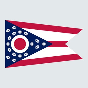 Ohio Football Flag - Sticker