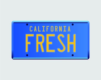 Fresh License Plate - Sticker