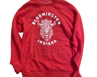 Bloomington Indiana - Unisex Red Crew Neck
